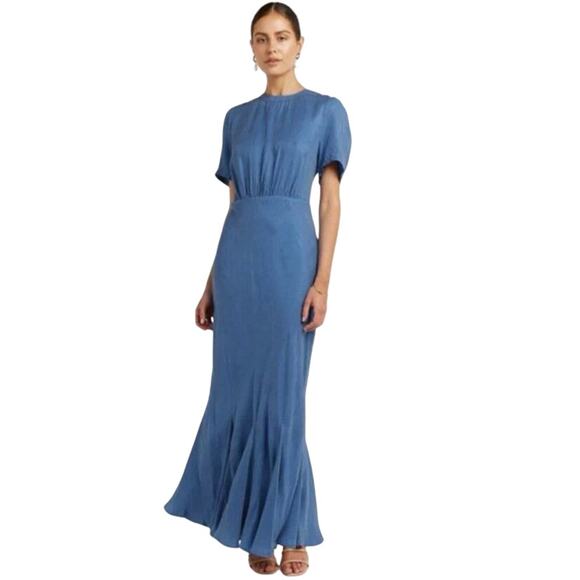 New DISSH Cobalt Blue Campbell Midi Dress Size US 6 EU 38 - Picture 1 of 8